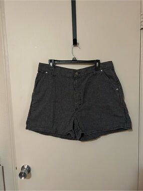 Vintage Lee Shorts | Y2K Black & White Micro-Pattern Jean Shorts